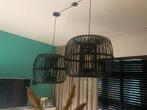 2 Rotan Hanglampen - Sfeervolle Verlichting, Ophalen of Verzenden, Zo goed als nieuw, Hout, Minder dan 50 cm
