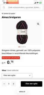 Gezocht : breigaren Aimee van Wibra, Ophalen, Nieuw, Breien, Wol of Garen