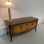 Vintage lamp jaren 90 glas messing metaal, Huis en Inrichting, Lampen | Tafellampen, Ophalen, ., 2de hands, Zo goed als nieuw