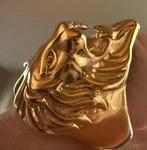 Goudkleurige Leeuw Ring - Vintage Stijl, Ophalen of Verzenden, Gebruikt, 4 tot 7 cm, Goud