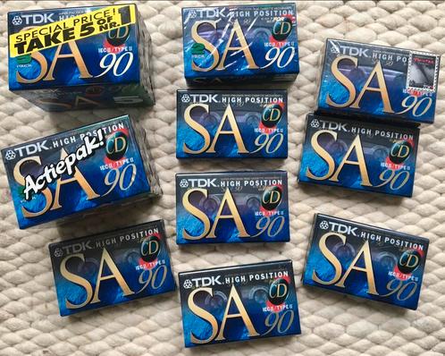 NOS TDK SA90 cassettebandjes nieuw SA 90 cassettes in folie, Cd's en Dvd's, Cassettebandjes, Nieuw in verpakking, Onbespeeld, 2 t/m 25 bandjes