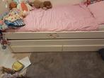 1 persoonsbed met onderschuifbed, 85 tot 100 cm, Gebruikt, Ophalen of Verzenden, Lattenbodem