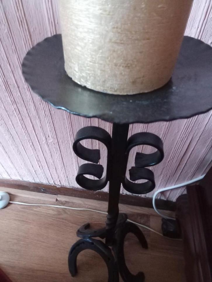 gietijzeren kandelaars (2)kaarsen GRATIS bij aankoop, Antiek en Kunst, Antiek | Kandelaars, Overige materialen, Ophalen