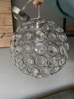 Hanglamp glas met metaal, Huis en Inrichting, Lampen | Hanglampen, Ophalen of Verzenden, Zo goed als nieuw, Glas, Minder dan 50 cm