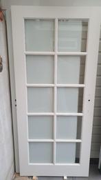 GRATIS opdek binnendeur hout glas 201.5 x 88 linksdraaiend, Doe-het-zelf en Verbouw, Deuren en Horren, Ophalen, Gebruikt, 80 tot 100 cm