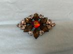 Vintage broche met mooie steentjes, Overige materialen, 4 tot 7 cm, Gebruikt, Overige kleuren