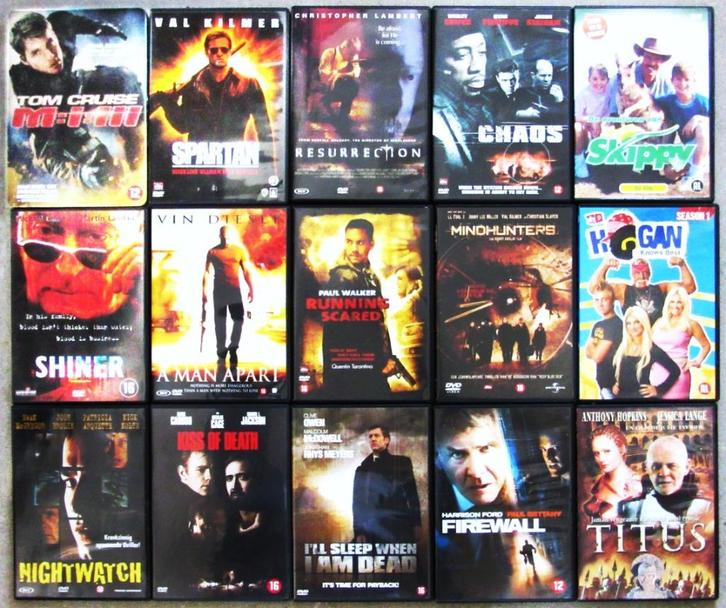15 Actie thriller DVDs films - Action DVD, Cd's en Dvd's, Dvd's | Actie, Zo goed als nieuw, Vanaf 16 jaar, Ophalen of Verzenden