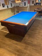 Verwarmd cafebiljart met accesoires, Ophalen, Zo goed als nieuw, Biljarttafel