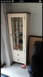 Mooie brocante set eettafel, vitrine salontafel sitetabel, Ophalen, Met deur(en), 75 cm of meer, 150 tot 200 cm