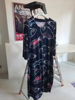 prachtige tricot jurk met vissen maat XL A lijn, Ophalen of Verzenden, Zo goed als nieuw, Maat 46/48 (XL) of groter, Onder de knie