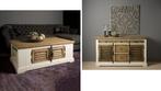 Mooie Tower Living Amanda Salontafel + Dressoir Grenen, Ophalen, Gebruikt, Metaal, Landelijk Industrieel