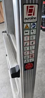 ladder professioneel van euroline   z.g.a.n €225, Ophalen, Zo goed als nieuw, Ladder, Opvouwbaar of Inschuifbaar