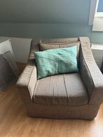 Fauteuil taupe woonwinkel Het Kabinet, Huis en Inrichting, Fauteuils, Ophalen, Gebruikt, 50 tot 75 cm