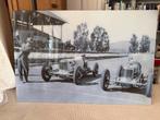 Glazen Poster Raceauto's 120x80cm Vintage Stijl, Ophalen of Verzenden