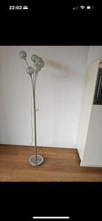 Stijlvolle RVS Vloerlamp met Bolletjes, Huis en Inrichting, Lampen | Vloerlampen, Ophalen, Zo goed als nieuw, Metaal, 150 tot 200 cm