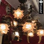 Grote kroonluchter antiek barok engelen beeld brons, Ophalen of Verzenden, Gebruikt, Glas, Antiek / klassiek