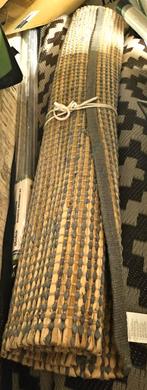 Tent- of buitenkleed, jute/blauw katoen, 120x180cm (2 stuks), Ophalen of Verzenden, Zo goed als nieuw