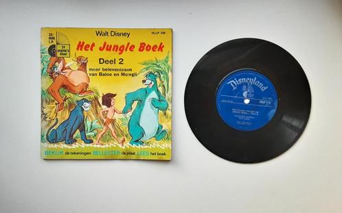 2 Walt Disney boekjes met mini l.p. Jungle/Jungleboek deel 2, Verzamelen, Disney, Zo goed als nieuw, Overige typen, Leeuwenkoning of Jungle Boek