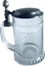 Bierpul TIN Deksel & Duimrust Ster in bodem Bierglas Vintage, Antiek en Kunst, Ophalen