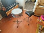 Snaredrum, standaard, drumkruk. Samen €210, ook los te koop, Muziek en Instrumenten, Ophalen, Zo goed als nieuw, Overige merken