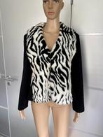 H729 Joseph Ribkoff: mt. 38=M bont-jasje blazer colbert vest, Maat 38/40 (M), Zwart, Joseph Ribkoff, Ophalen of Verzenden