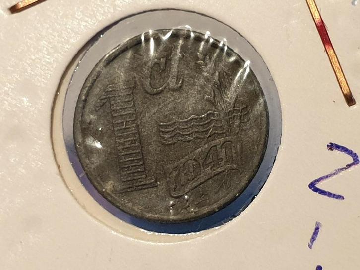 1 cent 1941 zink (04), Postzegels en Munten, Munten | Nederland, 1 cent, Koningin Wilhelmina, Ophalen of Verzenden