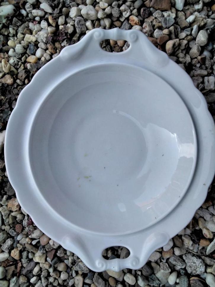 Antiek Wit Servies Schaal, Antiek en Kunst, Antiek | Schalen, Ophalen