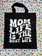 HANDMADE - Tas Mom Life Is The Best Life / Moederdag, Nieuw, Ophalen of Verzenden, Zwart