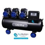Compressor olievrij 3x1pk 100L tank 230V Low Noise Nieuw!, Nieuw, Ophalen of Verzenden, 200 tot 400 liter/min, Mobiel