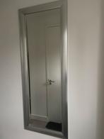 Spiegel met matte lijst zilverkleurig, Huis en Inrichting, Woonaccessoires | Spiegels, Ophalen, Minder dan 50 cm, Gebruikt, Minder dan 100 cm
