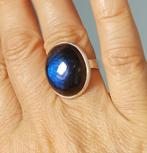 zilveren ring met natuurlijke Labradoriet steen zilver 925, Sieraden, Tassen en Uiterlijk, Ringen, Nieuw, Blauw, Met edelsteen