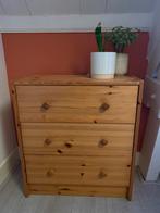 Houten kastje drie lades, Gebruikt, 3 of 4 laden, Minder dan 100 cm, 25 tot 50 cm