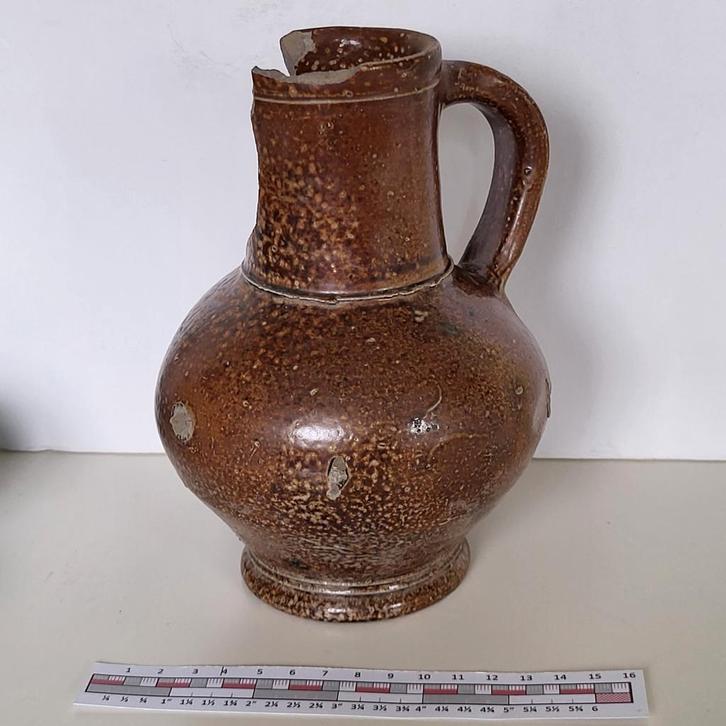 16e eeuwse Raeren Steengoed Kruik #2, Antiek en Kunst, Antiek | Keramiek en Aardewerk, Ophalen of Verzenden
