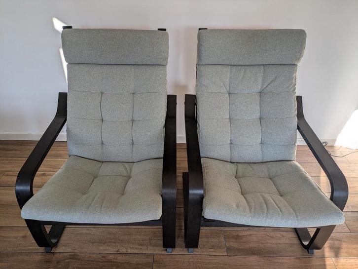 2 IKEA POANG stoelen te koop, Huis en Inrichting, Fauteuils, Zo goed als nieuw, Ophalen