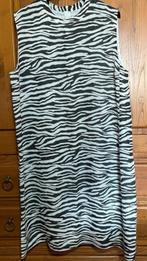Linnen Jurk zwart wit 40/42, Maat 38/40 (M), Wit, Max Mara, Nieuw