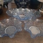 5 Vintage dessert schaaltjes blauw persglas, Antiek en Kunst, Ophalen of Verzenden