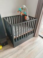 TWF box Bas met lade mat zwart, Kinderen en Baby's, Boxen, Ophalen, Zo goed als nieuw, Rechthoekig, In hoogte verstelbaar