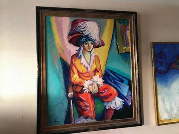 Kees van Dongen schilderij Can Can Danseres   beschikbaar voor biedingen