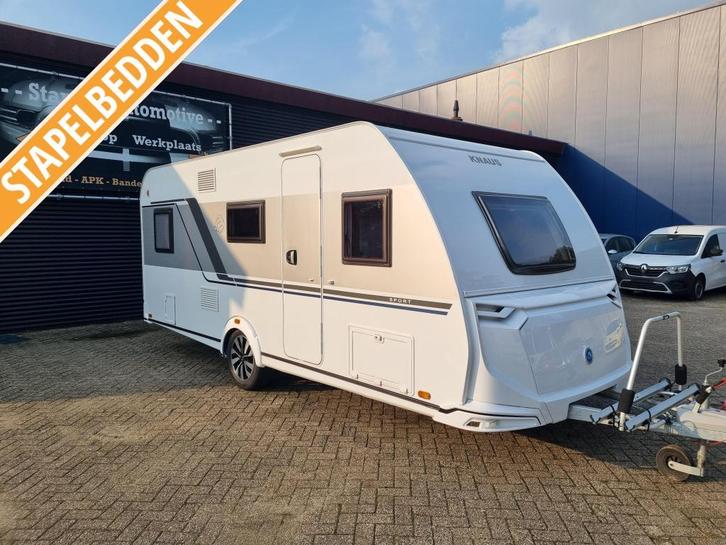 Knaus Sport Selection 500 KD AIRCO,MOVER,LUIFEL,FIETS, Caravans en Kamperen, Caravans, Bedrijf, Treinzit, Knaus, Frans bed, Overige typen