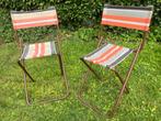 Retro vissersstoeltjes klapstoeltjes jaren 80, Caravans en Kamperen, Kampeermeubelen, Ophalen, Campingstoel