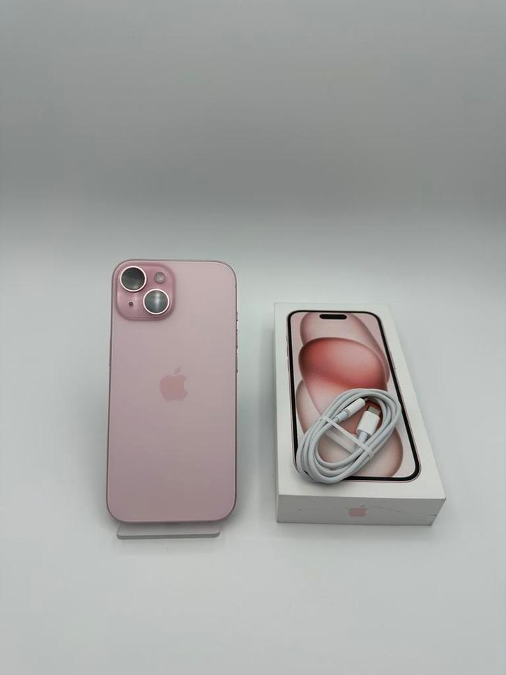 Iphone 15 - 128 GB (Roze) - Topstaat! / Inruil mogelijk, Telecommunicatie, Mobiele telefoons | Toebehoren en Onderdelen, Zo goed als nieuw