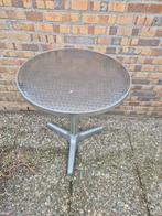 Retro Terras/Bijzettafel met zware voet, Ophalen, Gebruikt, Retro Vintage, Metaal of Aluminium