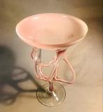 Prachtige (drijf)kaarshouder, schaaltje, spiderglas, Krosno, Antiek en Kunst, Antiek | Glas en Kristal, Ophalen of Verzenden