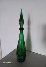 Groene Empoli Glas Karaf, 47 cm hoog met ribbels, Antiek en Kunst, Ophalen of Verzenden