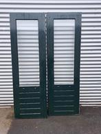 Hardhouten Dubbelen Tuindeur., Ophalen, Gebruikt, 120 cm of meer, Buitendeur