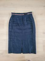 Scarva blauwe linnen rok 42, Gedragen, Blauw, Maat 42/44 (L), Ophalen of Verzenden