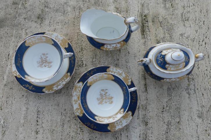 Roomstel + 2 Theekoppen met Schotels Tuscan China England, Huis en Inrichting, Keuken | Servies, Nieuw, Bord(en), Wedgwood, Porselein