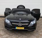 Mercedes C63s AMG zwart 12v afstandsbediening Leder/ rubberb, Ophalen of Verzenden, Nieuw