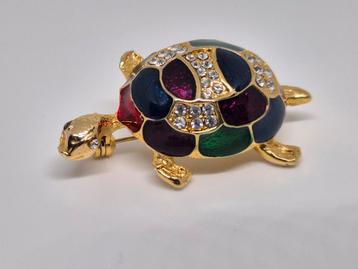 Vintage Schildpad Broche Goudkleurig beschikbaar voor biedingen