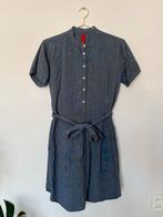 Vero Moda L donkerblauw grijs spijkerjurkje plooien ceintuur, Blauw, Vero Moda, Maat 42/44 (L), Ophalen of Verzenden